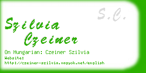 szilvia czeiner business card